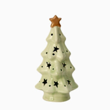 Lámpara de noche de cerámica, accesorio para fotografía, decoración para árbol de Navidad, adorno de escritorio.