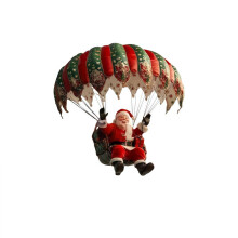 Weihnachts-Heißluftballon-Weihnachtsmann, 2D-Acryl-Flachdekoration, neue Glocke, kleines Geschenk