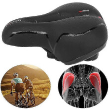 Sillín de bicicleta de montaña grande, grueso, de alta densidad y buena elasticidad, cómodo, cojín para asiento de bicicleta,