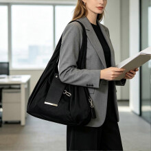 Sac bandoulière pliable - Cabas grande capacité en nylon PU pour femmes, idéal pour les voyages et les trajets quotidiens