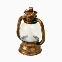 Decoración navideña retro pequeña lámpara de aceite regalo de Navidad pony farol arreglo adornos
