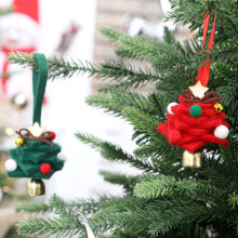 Weihnachtsdekorationen aus Wollfilz, Mini-Weihnachtsbaum-Windspiel, Weihnachtsbaum-Anhänger für Zuhause
