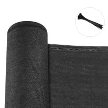 WOLTU schaduwnet, antraciet, waterdicht HDPE-materiaal, UV- en windbescherming voor tuin en balkon