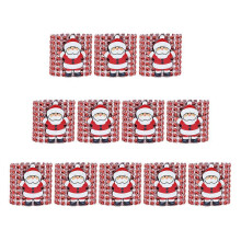 Rote Weihnachtsserviettenringe, 12 Stück