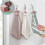 4pcs Hanging Hand Towels For Kitchen Cream Pink Green Brown 2