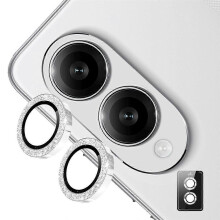 Kompatibel mit Samsung Galaxy Z Fold8 Kamera-Linsenschutzfolie ENKAY Hat-Prince Glitzerdekor Gehärtetes Glas Linsenfolie