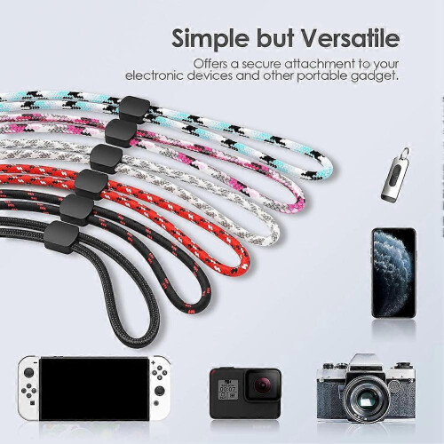 Lanière de poignet/main, lot de 6, réglable, pour clés, téléphone, etc. 2