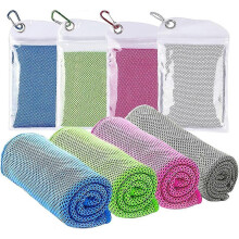 toallas refrescantes (101,6 cm x 30,5 cm), toallas de hielo, toallas de microfibra, suaves y transpirables.