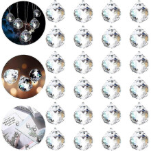 Decoración de cristal arcoíris, 24 bolas de cristal, bolas de cristal arcoíris, bolas de cristal, joyería de bolas de cristal