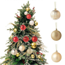 36 bolas navideñas de 3/4 cm, multicolor, colgantes para árbol de Navidad, adornos para el hogar, decoración para fiestas, regalo
