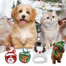 Gorro de Navidad para perros y gatos, ropa para mascotas, baberos, gorro para cachorros, accesorios de disfraz, Navidad, decoració