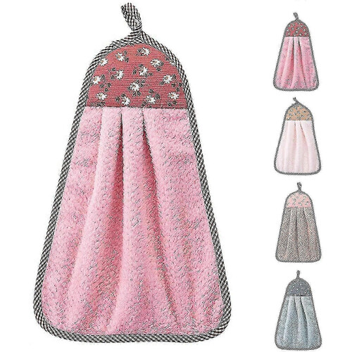 Hand Towel With Hanging Loop,cute Hand Towels With Hanging Loop, 4pcs Towel