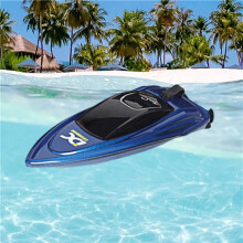(Blue) Mini RC Boat for Pool Tub for Kids Adult Mini Remote Control Boats 2.4GHZ