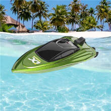 (Green) RC Boat for Pool Tub for Kids Adult Mini Remote Control Boats 2.4GHZ