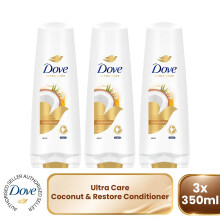 Dove Ultra Care Conditioner - Coconut & Restore 3x350 ml Bio Restore Technology