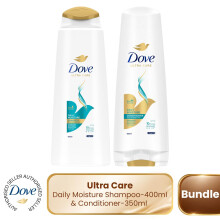 Dove Ultra Care Shampoo & Conditioner - Daily Moisture, Bio Restore Technology