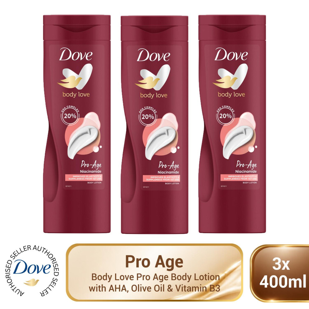 Dove Body Love Nourishing And Moisturising Body Lotion 400Ml, 3 Pack[Pro-Age]
