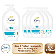 Dove Deeply Nourishing, Pampering Care, Fine Silk or Care&Protect HandWash 250ml[Buy 6 - Care & Protect]