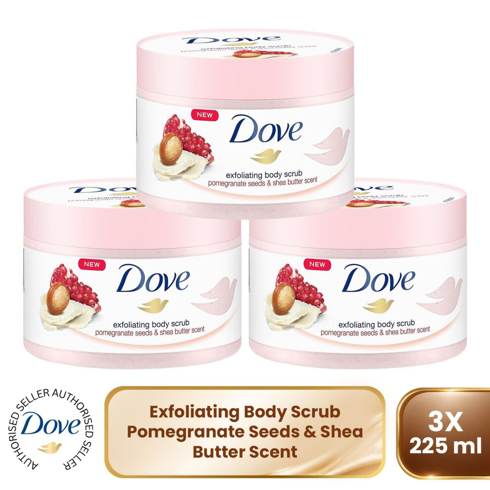 Dove Exfoliating Body Scrub With Pomegranate And Shea Butter Scent 225Ml 2 Pk - 2X225ml - Image 13