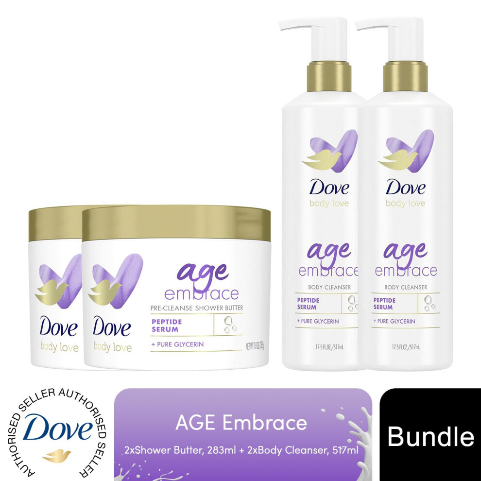 Dove Body Love Age Embrace Duo with Peptide Cleanser & Shower Butter, 2 Pack - Image 2
