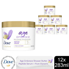 Dove Body Love Age Embrace Pre-Cleanse Shower Butter w/ Peptide Serum, 12x283ml