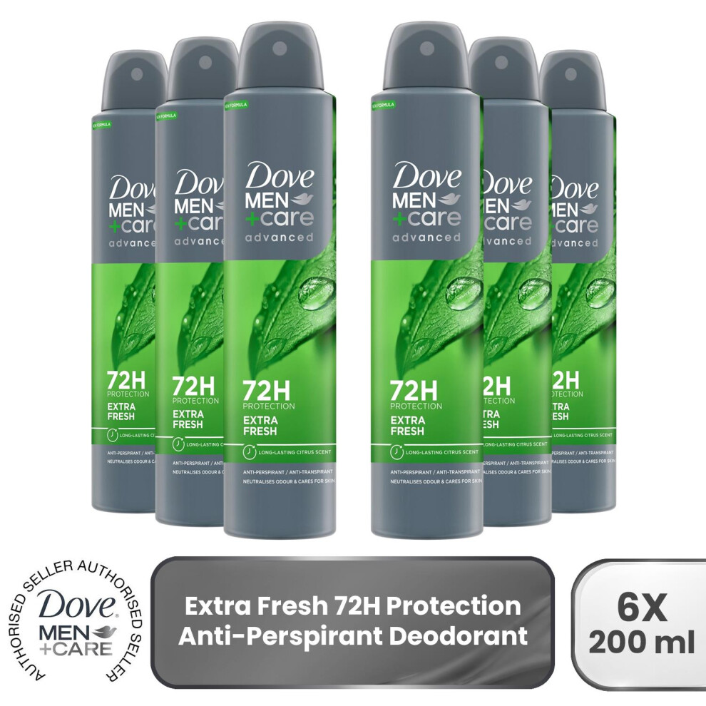 Dove Anti-Perspirant Men+Care Advanced Extra Fresh 72H Protection Deo, 12x200ml - Image 4