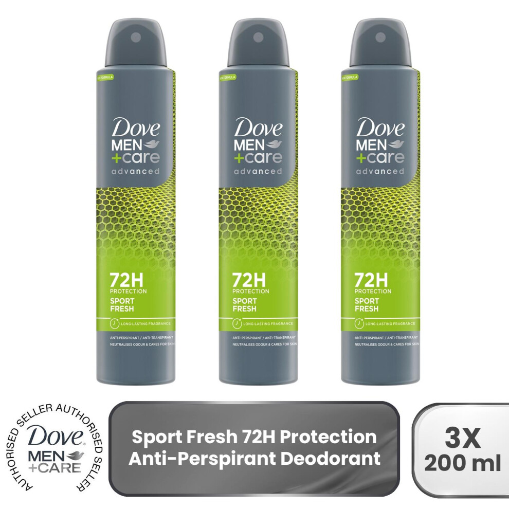 Dove Anti-Perspirant Mencare Advanced Sport Fresh 72H Protection Deo, 200Ml - 1 - Image 7