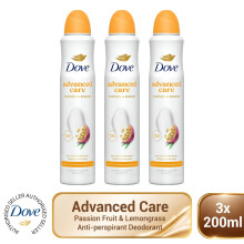 Dove Anti-perspirant Deodorant Go Fresh Passion Fruit & Lemongrass 3x200ml