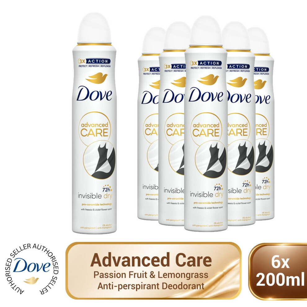 Dove Advanced Care Anti-perspirant Deodorant Invisible Dry 72H Control 3x200ml - Image 6
