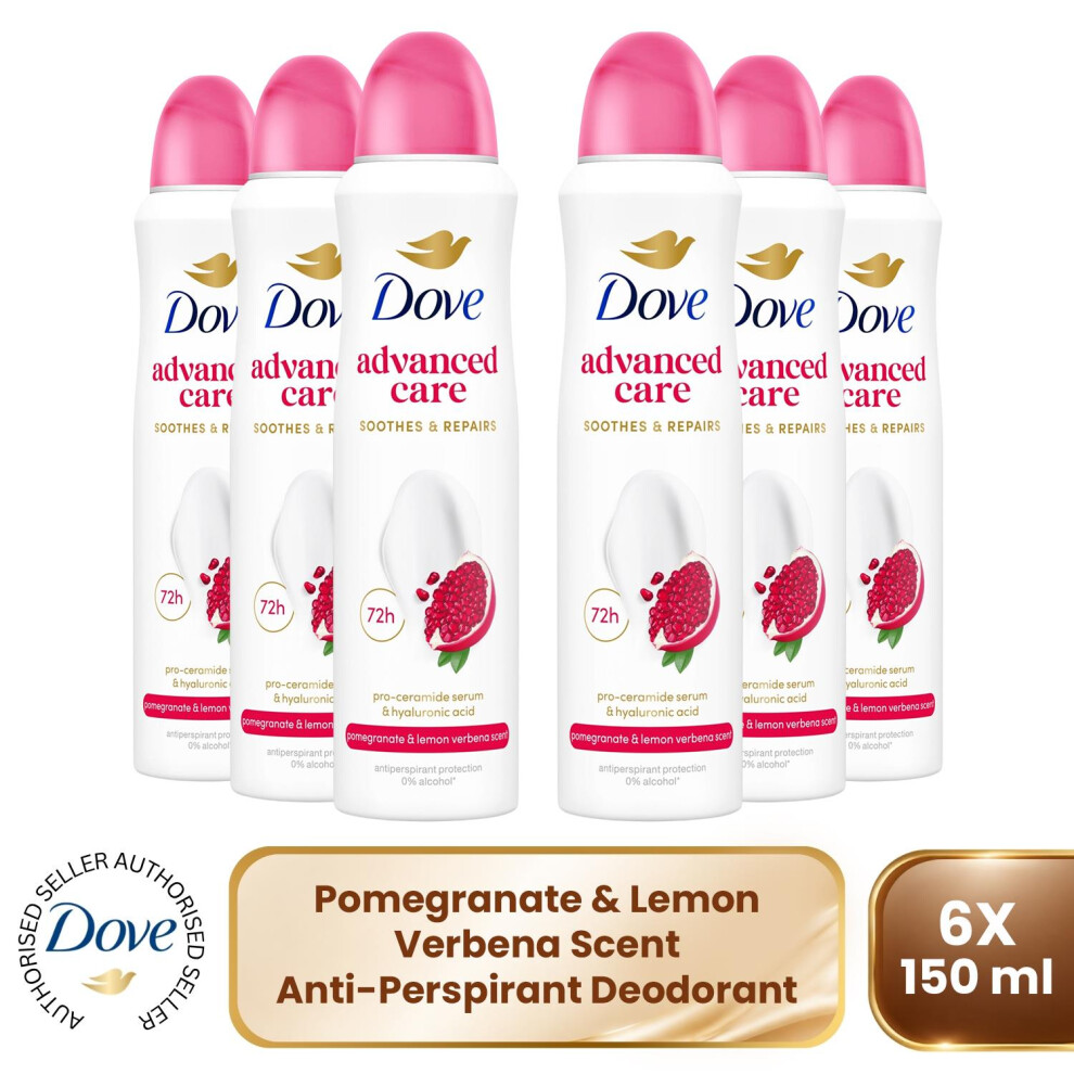 Dove 6X Anti-Perspirant Advanced Go Fresh Pomegranate & Lemon Deo For Women, 150Ml