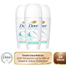 Dove Fresh Roll On Anti-Perspirant up to 48H of Sweat & Odour Protection, 3x50ml