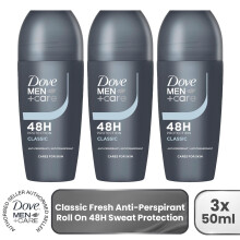 Dove Men+Care Anti-Perspirant Roll On Classic 3x50ml 48H Sweat Protection