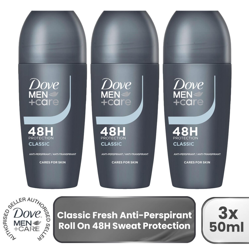 Dove Men+Care Classic Roll-On Antiperspirant Deodorant 50ml - Pack of 12 - Image 8