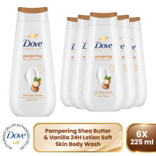 Dove Advanced Care Body Wash Pampering 24Hrs Renewing Micromoisture 225ml, 6pk