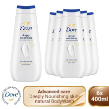 Dove Advanced Care Deeply Nourishing Body Wash 24H Micromoisture, 6x400ml