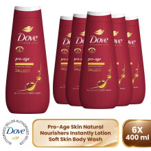 Dove Advanced Care Pro Age Body Wash 24H Renewing Micromoisture, 6x400ml