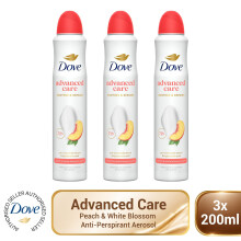 Dove Anti-perspirant Deodorant Go Fresh Peach&White Blossom 72H Control 3x200ml