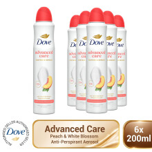 Dove Anti-perspirant Deodorant Go Fresh Peach&White Blossom 72H Control 6x200ml