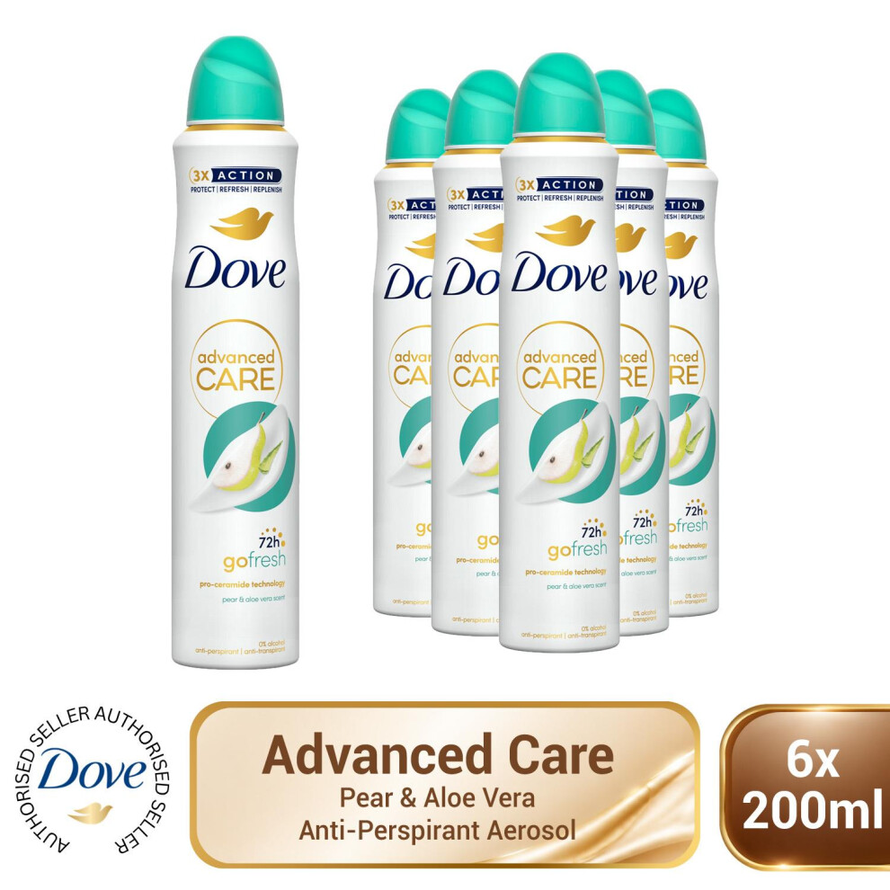 Dove Anti-perspirant Deodorant Go Fresh Pear & Aloe Vera 72H Protection 200ml - Image 7