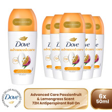 Dove Go Fresh Roll On Anti-Perspirant - Passion Fruit 72H Protection 6x50ml