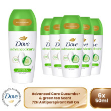 Dove Go Fresh Roll On Anti-Perspirant - Cucumber 72H Protection 6x50ml