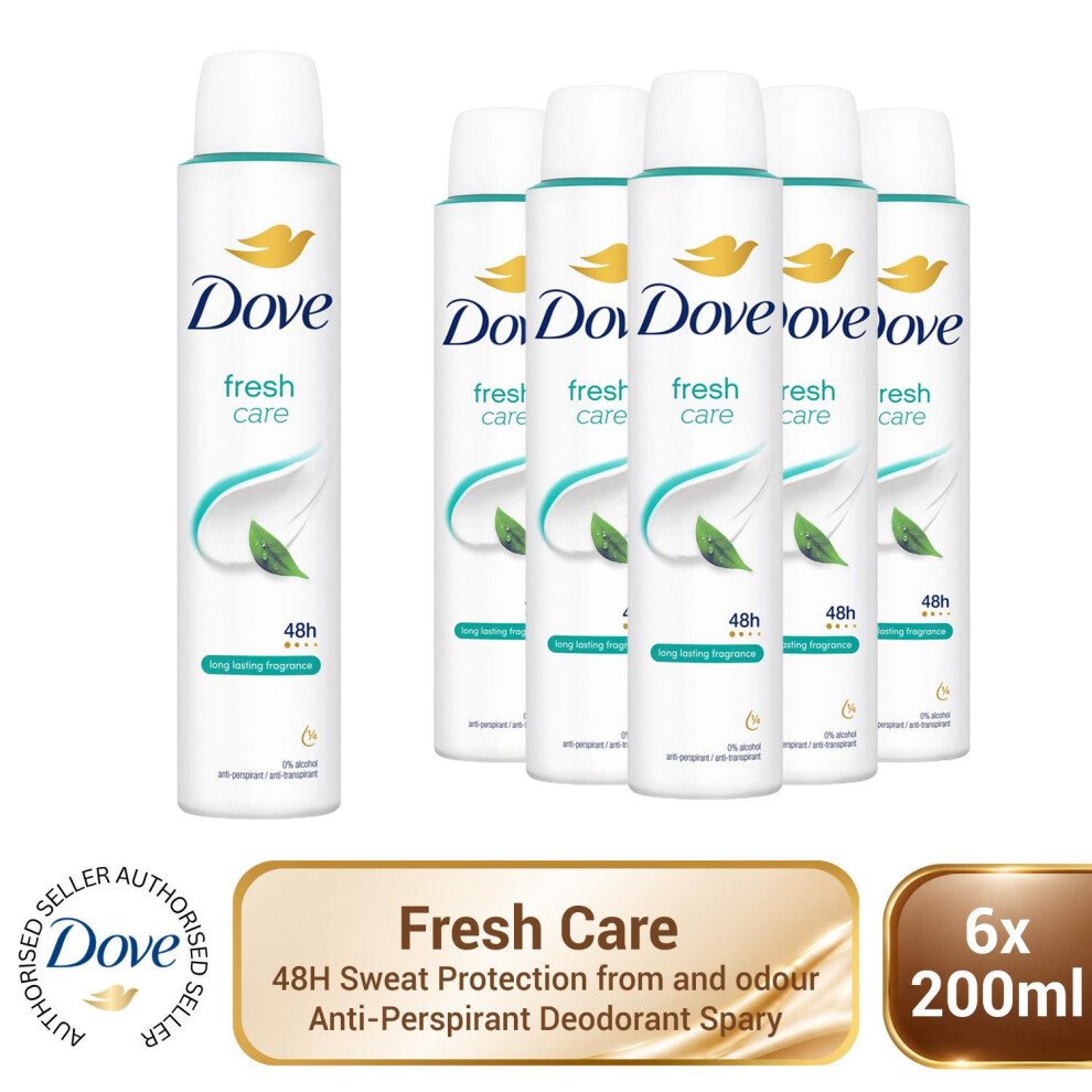 Dove Anti-Perspirant Deodorant Fresh 3x200ml, 48H Sweat Protection for Women - Image 5