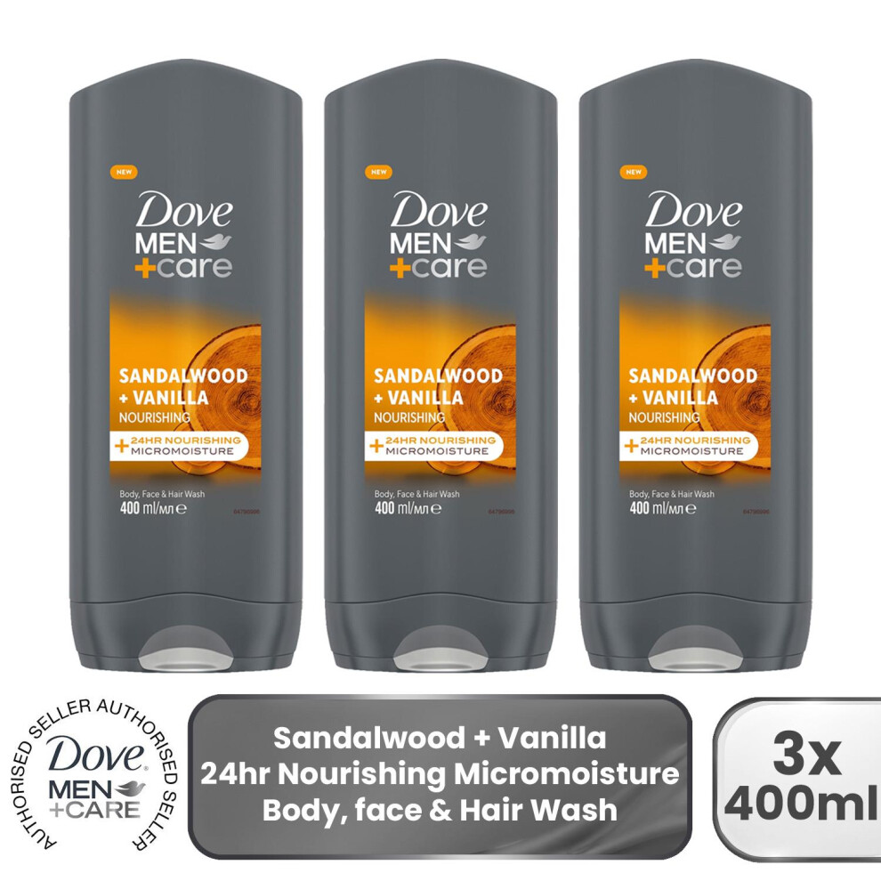 Dove Men+Care Sensitive 3-in-1 Hair, Face and Body Wash 400ml - Image 7