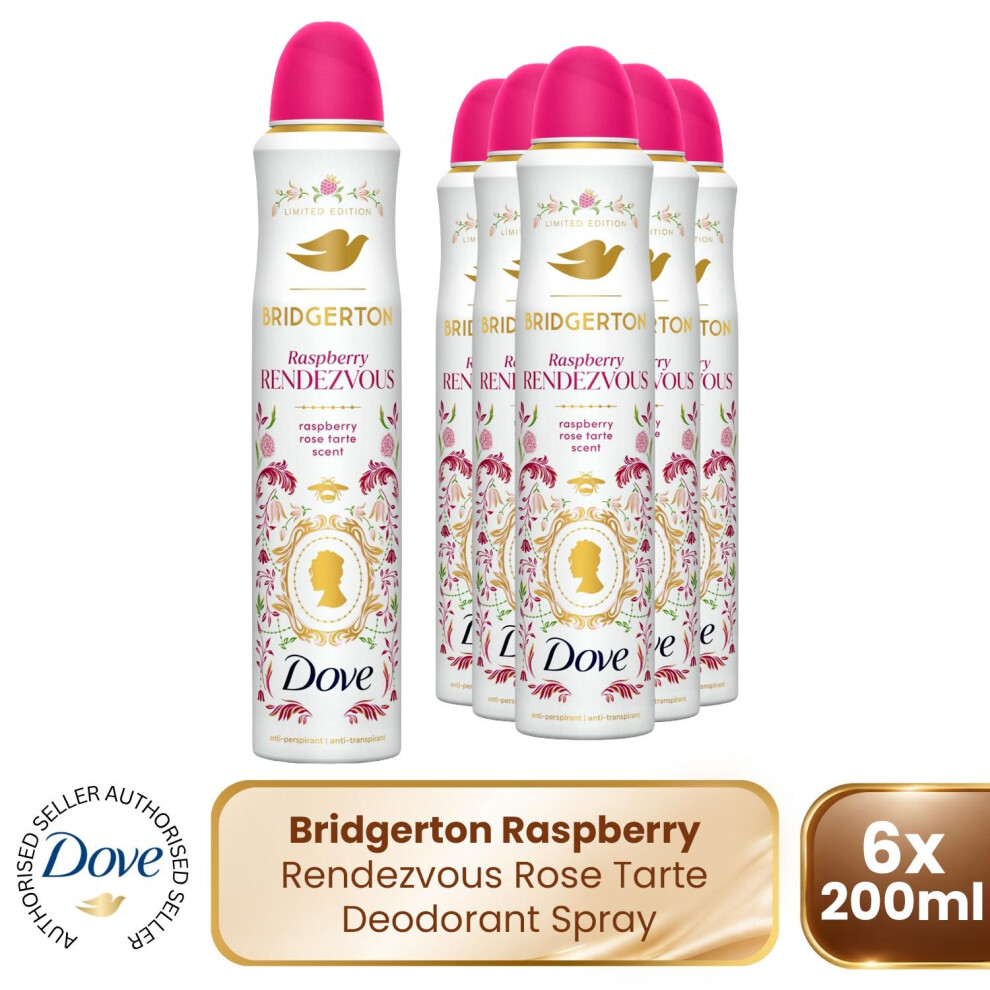 Dove Limited Edition Bridgerton Raspberry Rendezvous Aerosol Deodorant 200Ml,6Pk