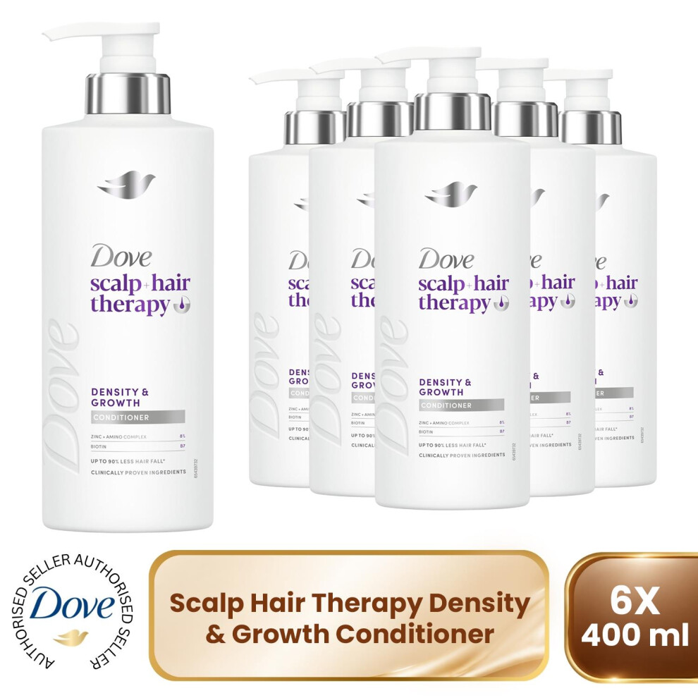 Dove Unisex Multicolor Scalp+ Hair Therapy Density Growth Conditioner Biotin 400Ml, 6 Pack | Size: 400Ml - Image 3