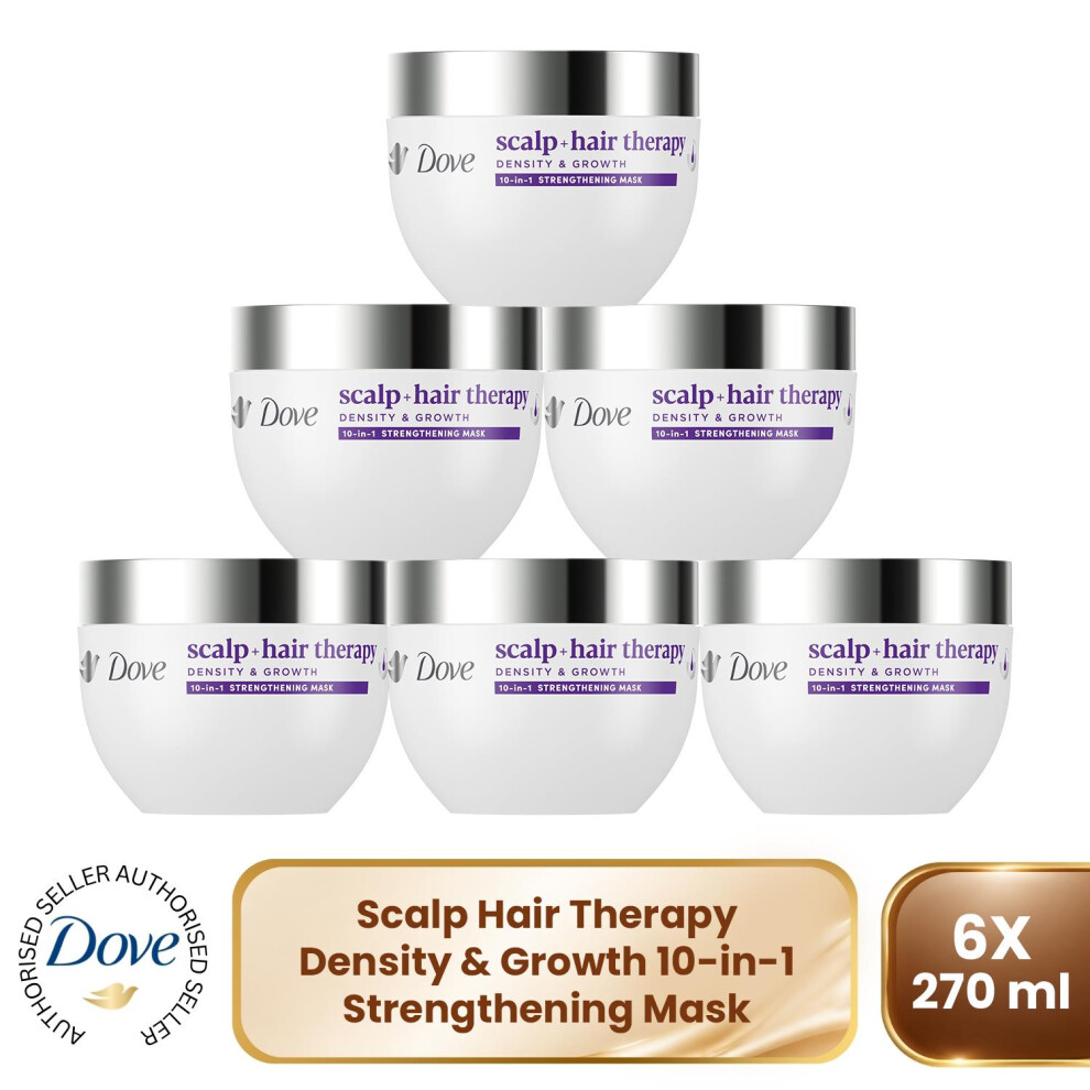 Dove White Scalp+ Hair Therapy Density & Growth Biotin 10In1 Mask 270Ml, 6Pack In - Image 2