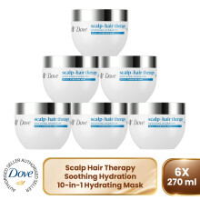 Dove Scalp + Hair Therapy Hair Mask - Soothing Hydration 10-in-1 Mask 6x270 ml