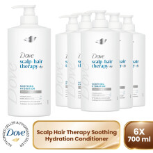 Dove Scalp+Hair Therapy Conditioner 6x700ml Soothing Hydration, Hyaluron-Complex