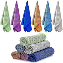 6 Pack Cooling Towels For Neck And Face Ice Towel Soft Breathable Chilly Towel Microfiber Towel For Camping Workout Sports Yoga Go