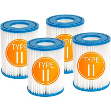Conjunto de 4 cartuchos de filtro Tipo II para SPA de piscina, compatível com Bestway Flowclear II e Lay Z SPA